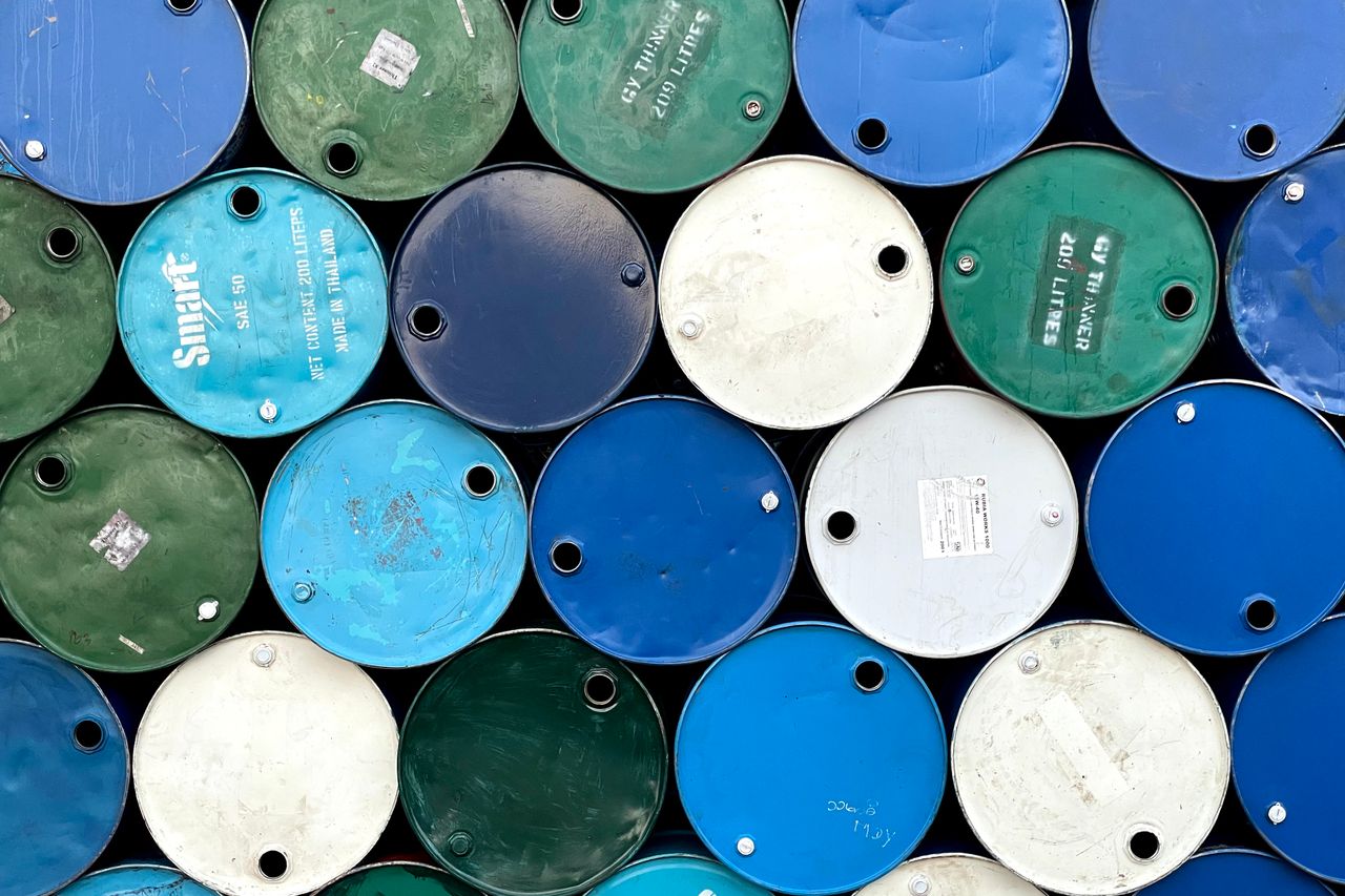 Used cooking oil being processed into sustainable aviation fuel